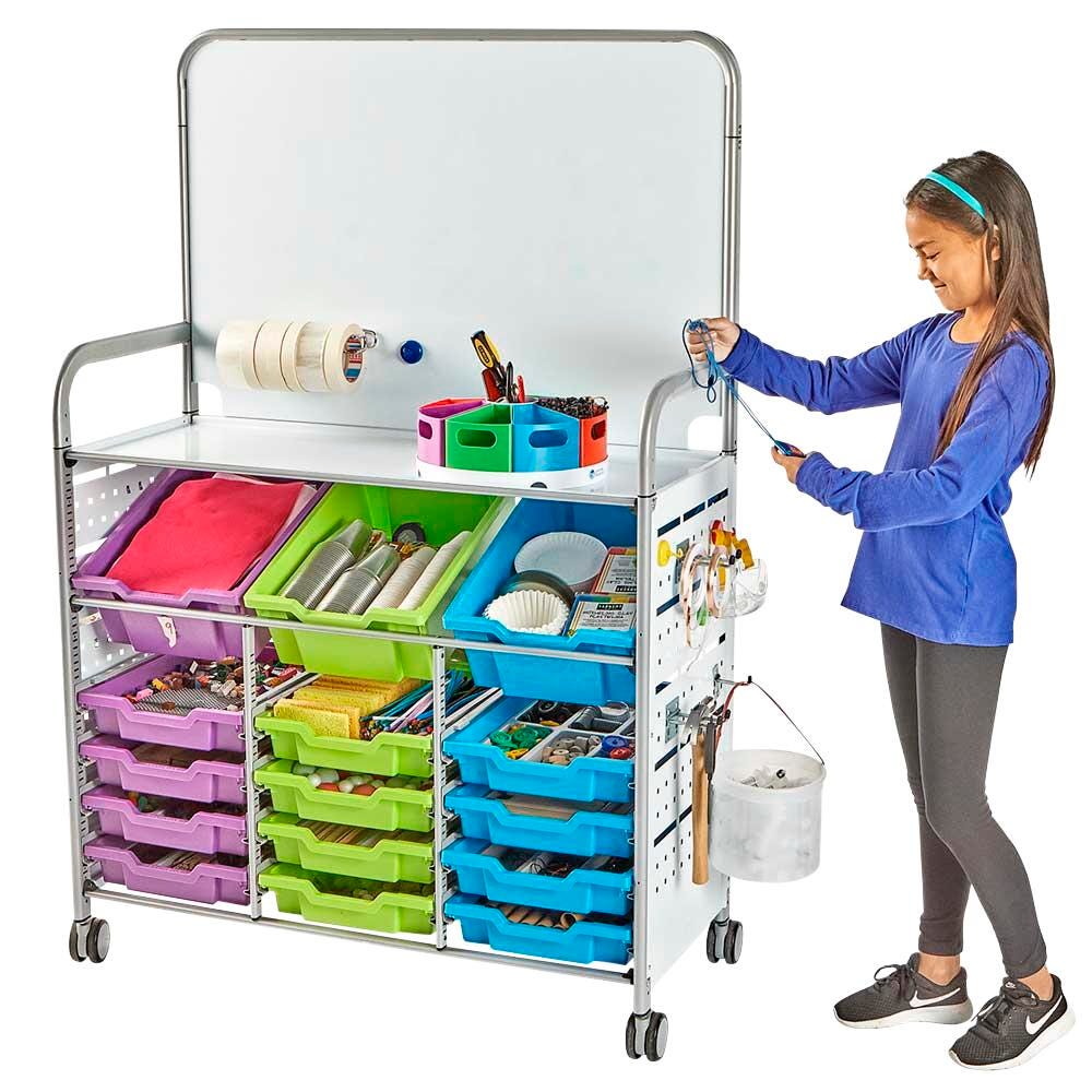STEM Lab Makerspace Cart, Grade 6 to 8, 61 x 40 x 17 Inches 2099362